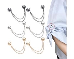 6 multifunctionele magnetische kledingclips voor het bevestigen van zomen, broekspijpen en mouwen.