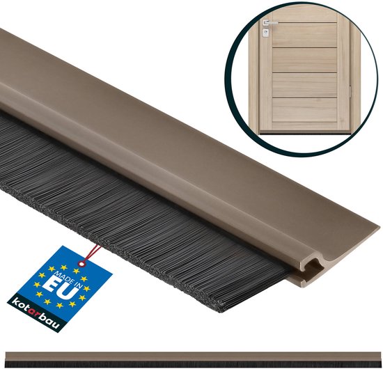 KOTARBAU® Deurborstel, PVC, 1 m, Bruin, 45 mm, Borstelafdichting ...