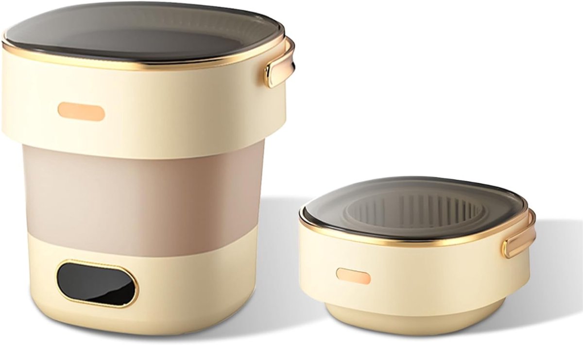SCH® Mini Wasmachine - Wasmachine - Beige - 33cm x 33cm x 17cm