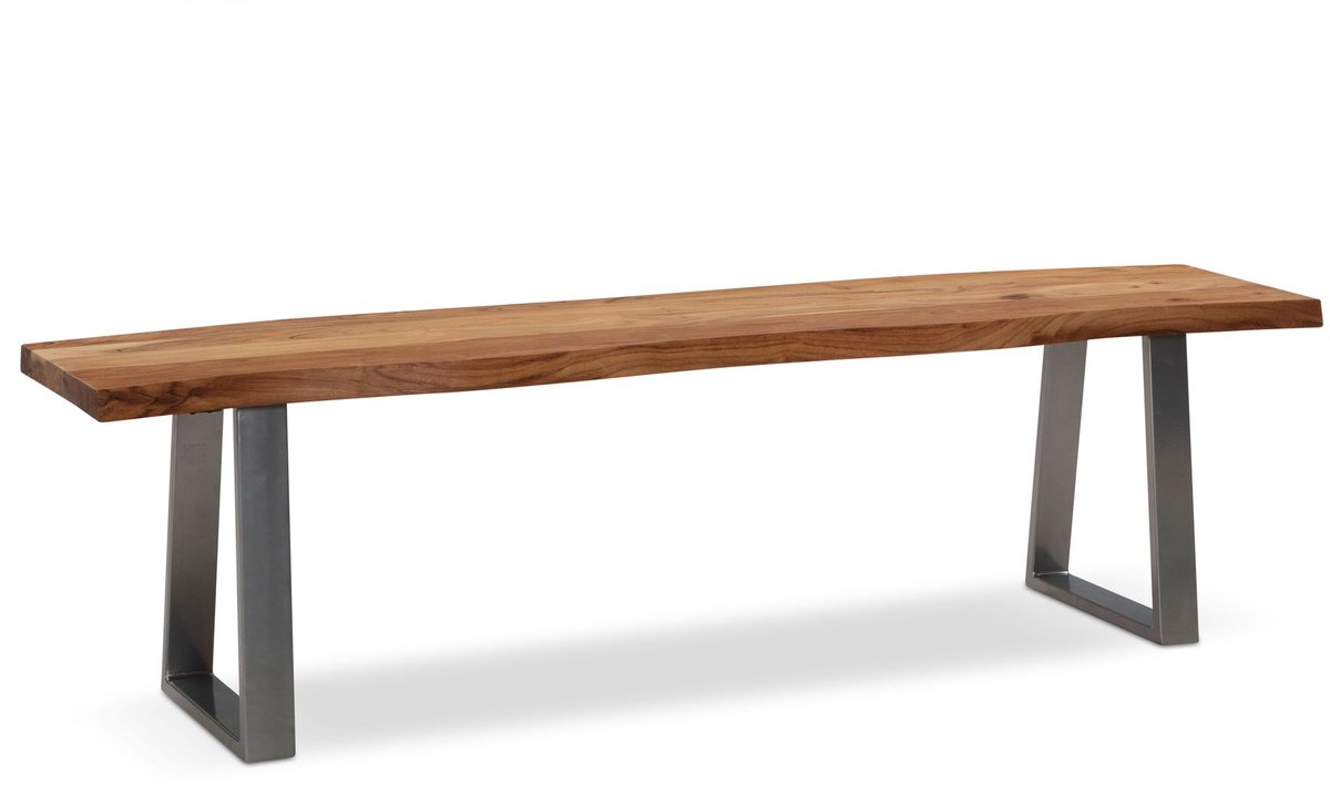 Acacia Eetkamerbank 160 cm - Keukenbank - Eettafelbank - Licht goudbruin - Modern design - Handgemaakt en uniek