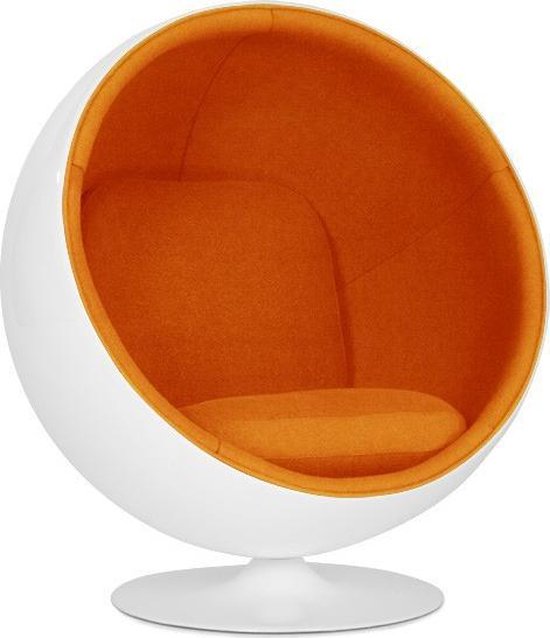 Noordoosten profiel samen Design lounge stoel Ball Chair Glasvezel wit. | bol.com