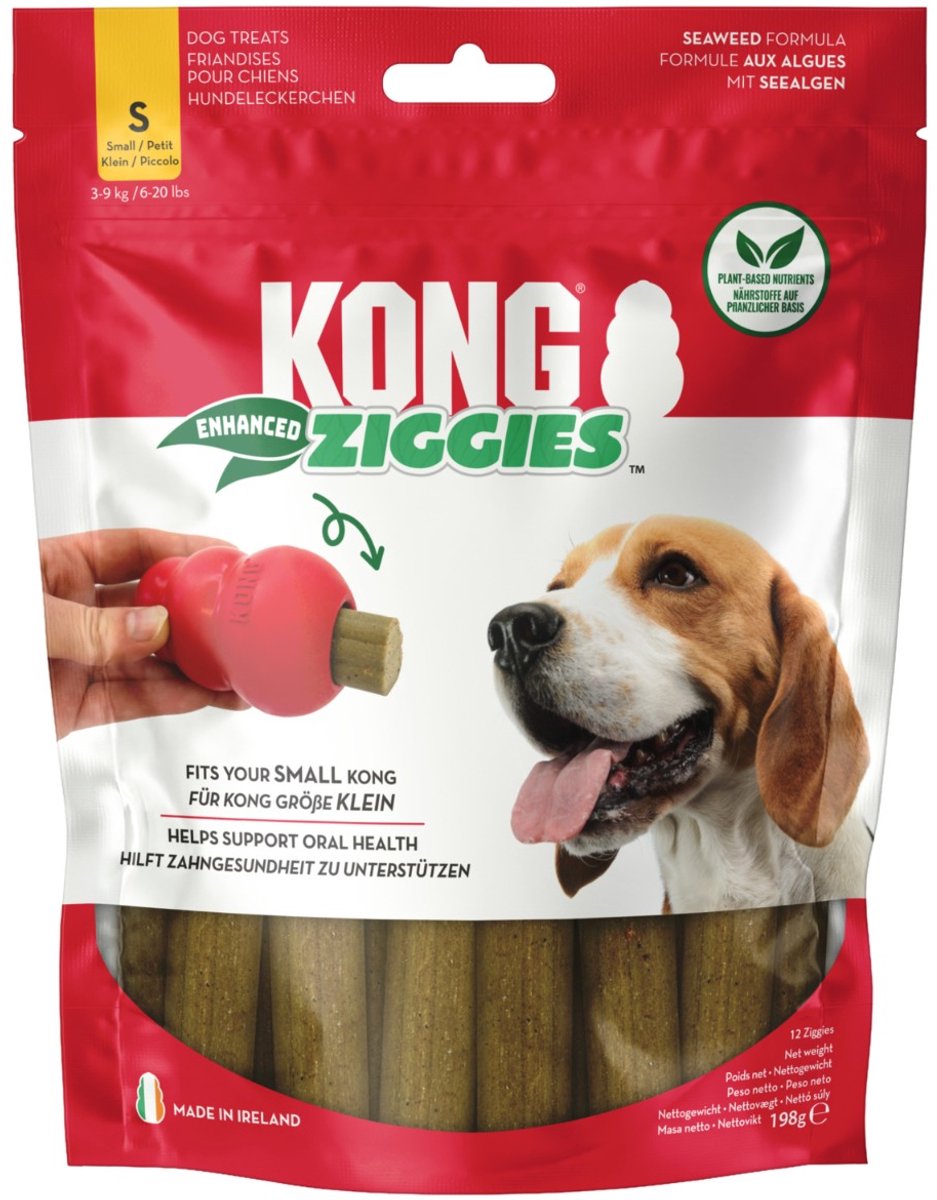 Kong Ziggies - Hondensnacks - Natural 198 g 12 stuks S