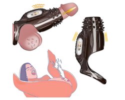 Vibrerende Penishoes & Cockring – Herbruikbare, Zachte Penishoes & Duo-vibrator – Voor Uitstel van Ejaculatie & Een Krachtigere Erectie – Siliconen Penispomp-opzetstukken voor Vergroting & Omtrek – Seksspeeltjes voor Volwassenen, Koppels & Mannen