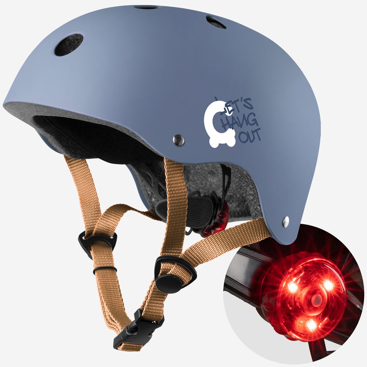 Cariboo - Beschermende fietshelm voor kinderen - Geïntegreerde verlichting - Afneembare schuimvullingen - Verstelbaar - XS/S
