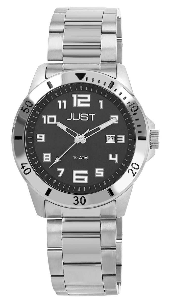 JUST WATCH Herenhorloge van roestvrij staal Valcone Just Watch herenhorloge, roestvrijstalen band, datum en
