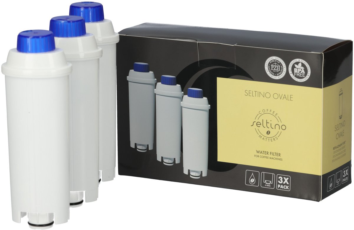 Waterfilter compatibel met DeLonghi DLSC002, SER3017 & 5513292811 - inclusief versies van de ECAM, ESAM, ETAM Serie filter - 3 Stuks