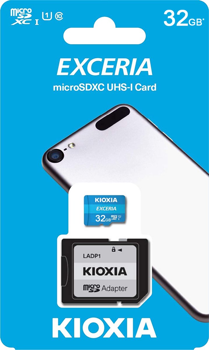 Kioxia Exceria G1 Serie - MicroSD Geheugenkaart - 32GB - UHS-I - Adapter Inbegrepen