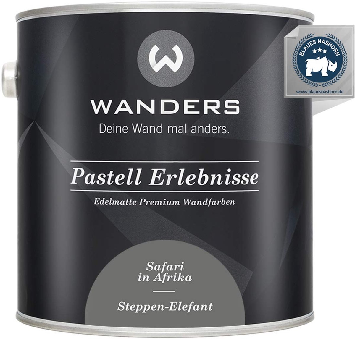 Wanders Muurverf - Edelmatte Krijtverf voor Hout en Meubels - Donkergrijs Steppe - 2,5L