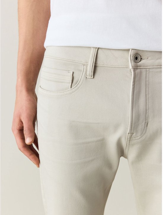 Next - Heren - Strakke Pasvorm - Comfortabele stretchjeans - Naturel