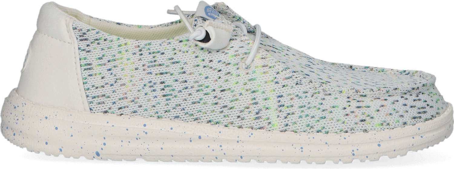 HEYDUDE - Wendy Stretch Speckle - Dames - Instappers - Wit