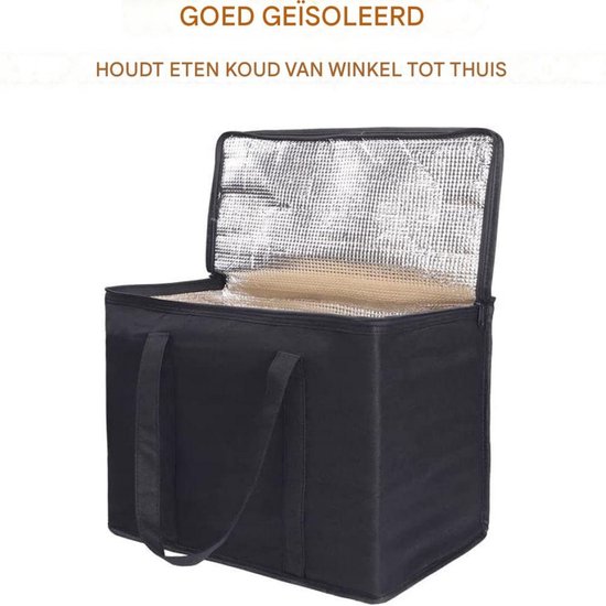 Koeltas 30L – Opvouwbare Koelbox met Isolatie – Grote Koeltas voor Eten & Drinken – Picknicktas – 41 × 33 × 26 cm — afbeelding 5