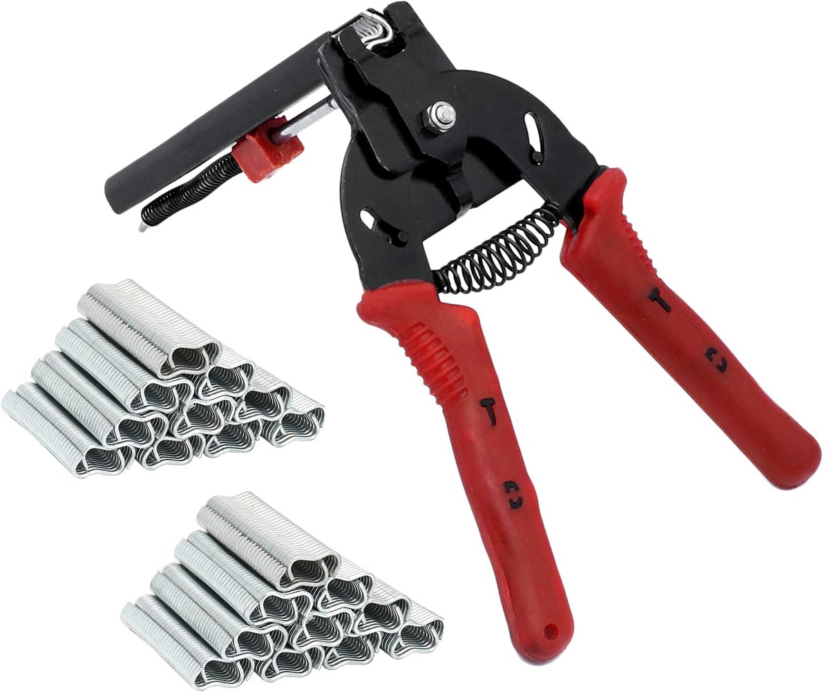 Hog Ringtangset - Automatische Kooi Tang - Inclusief 1200 Hectang Clips