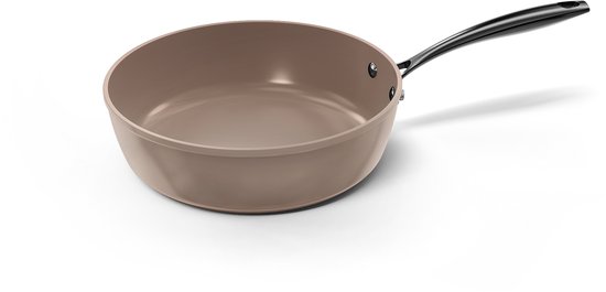 Cook & Pan - Taupe of Mind Hapjespan 24 cm - PFAS vrij - Inductie Keramisch - Non stick - 7 jaar garantie - Taupe
