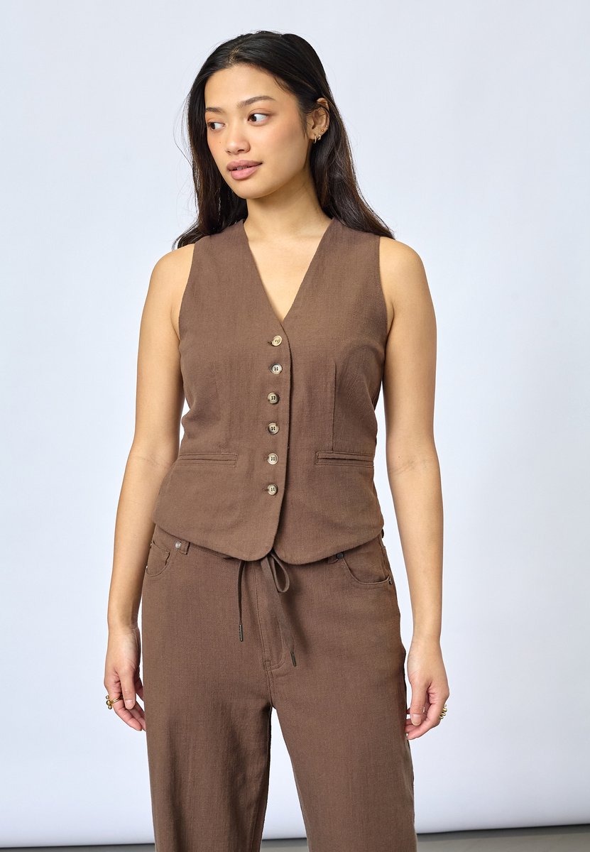 SisterS point gilet Fillo-ve 19775 Choco Maat - L