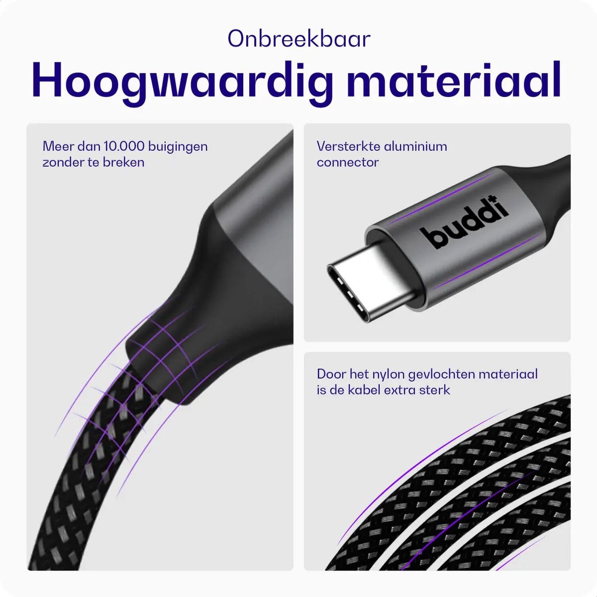 Buddi Flex | USB-A naar USB-A Verlengkabel | USB 3.0 | Female naar Male | Geschikt voor printers, telefoon, USB-sticks, harde schijven en meer | USB Verlengsnoer | Gevlochten Nylon | 4.5M | Zwart – foto 8