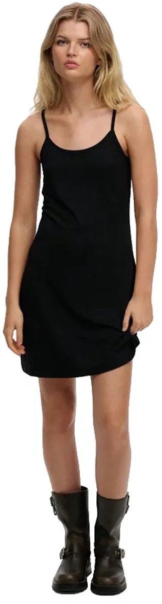Superdry MINI JERSEY CAMI DRESS Dames Jurk Zwart