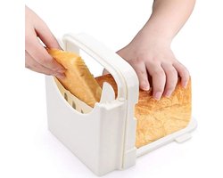 Broodsnijder - Brood Snijgeleider - Opvouwbaar En Ruimtebesparend Ontwerp Voor Gelijke Plakjes - 1 Stuk - Wit