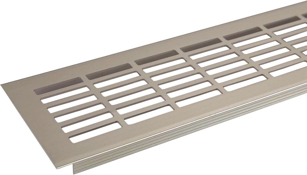 Geperforeerd Ventilatiepaneel 480x81 mm RVS-look voor Kasten en Werkbladen