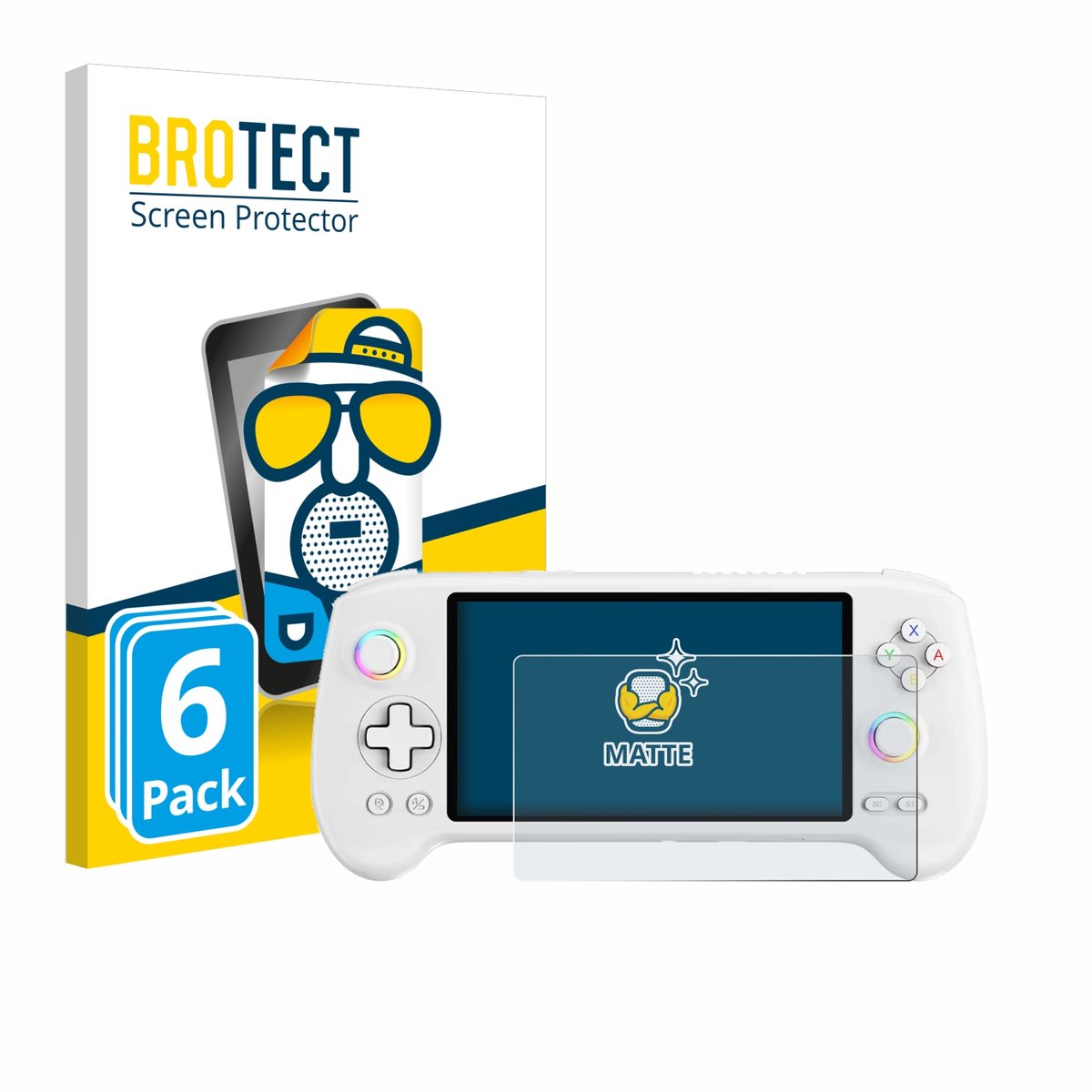 BROTECT - Screenprotector voor Anbernic RG557 - Folie Beschermfolie matte 6 Stuks
