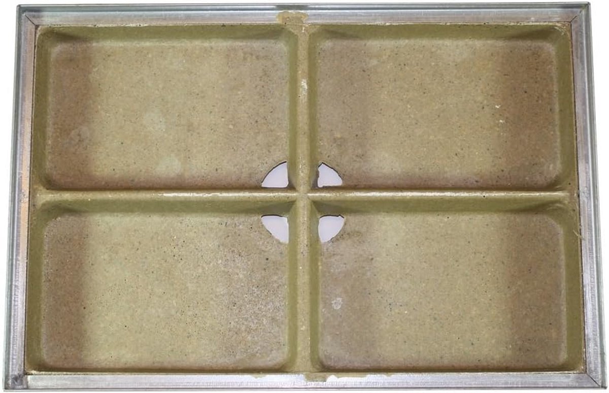 Polymeerbeton bodemplaat met stalen frame 100x50 cm voor afwatering