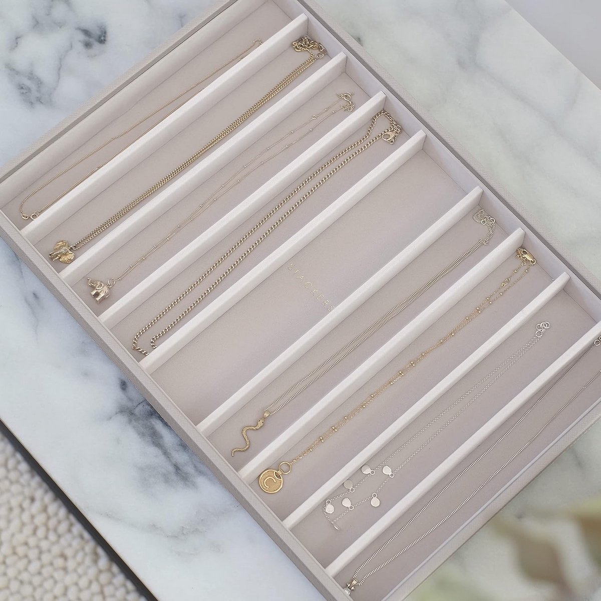 Supersize Ketting Organizer La La met 9 Vakken voor Sieraden