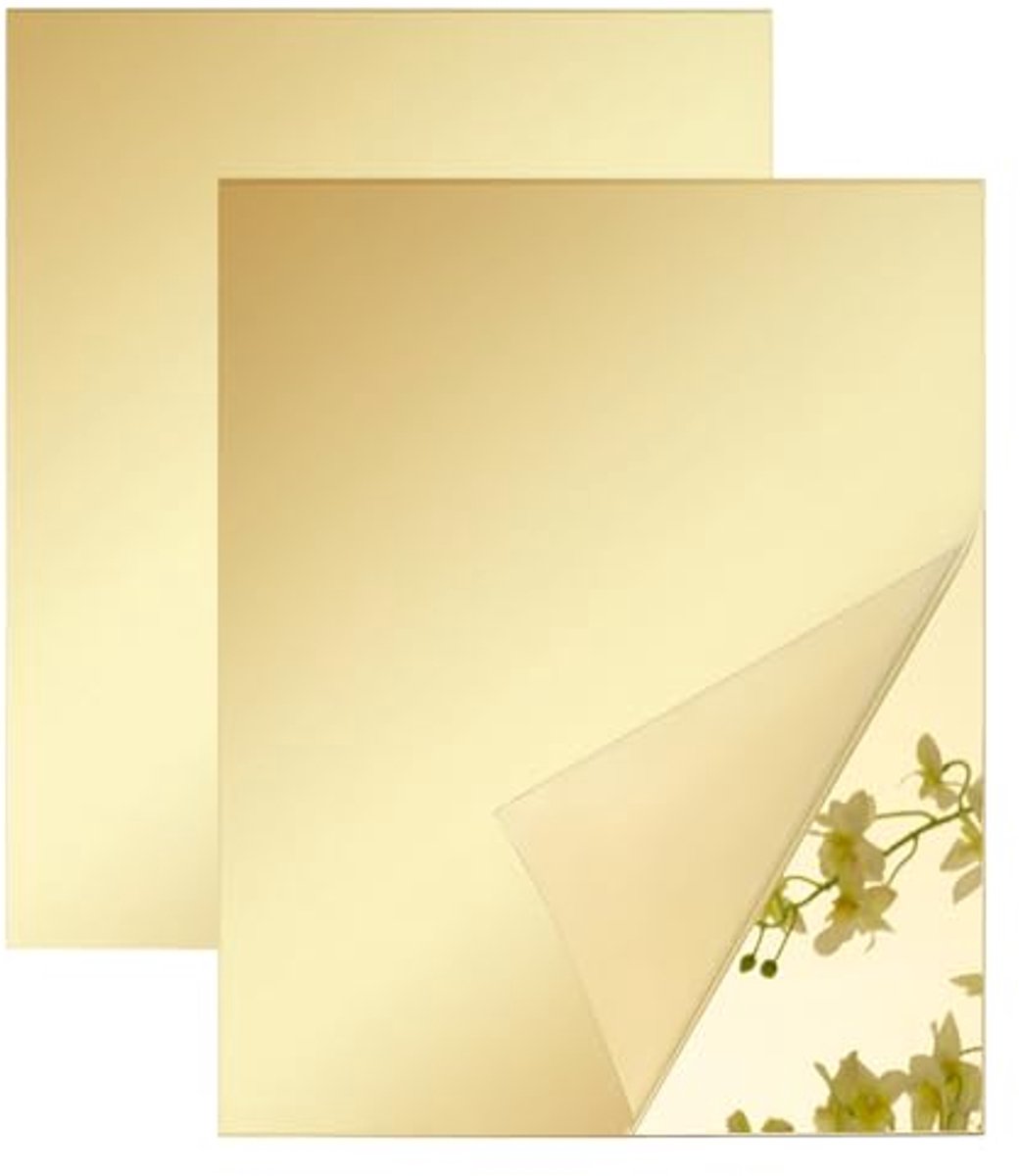 Grote Spiegels van Acryl - Gouden Reflectieve Bladen - 25x20x0.3 cm