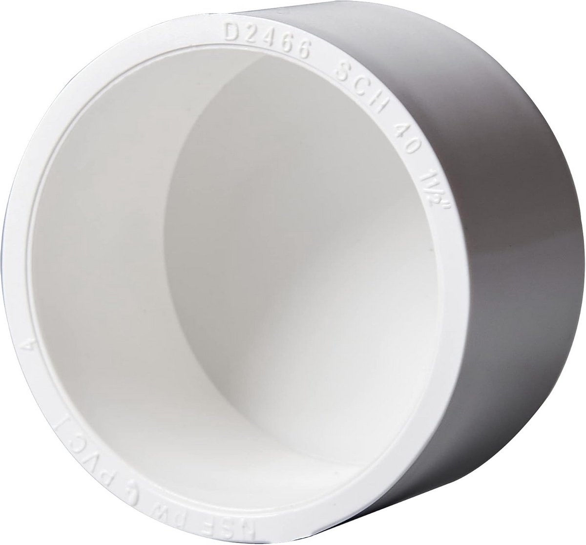 PVC Schroten 40 Eindkap Adapter voor Buis - 2 Inch - 3 Stuks Wit