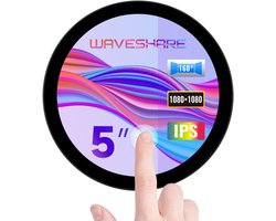 5 Inch HDMI Capacitief Touchscreen Monitor 1080x1080 IPS Cirkel Display 10-Punts Touch voor Raspberry Pi, Jetson Nano & PC