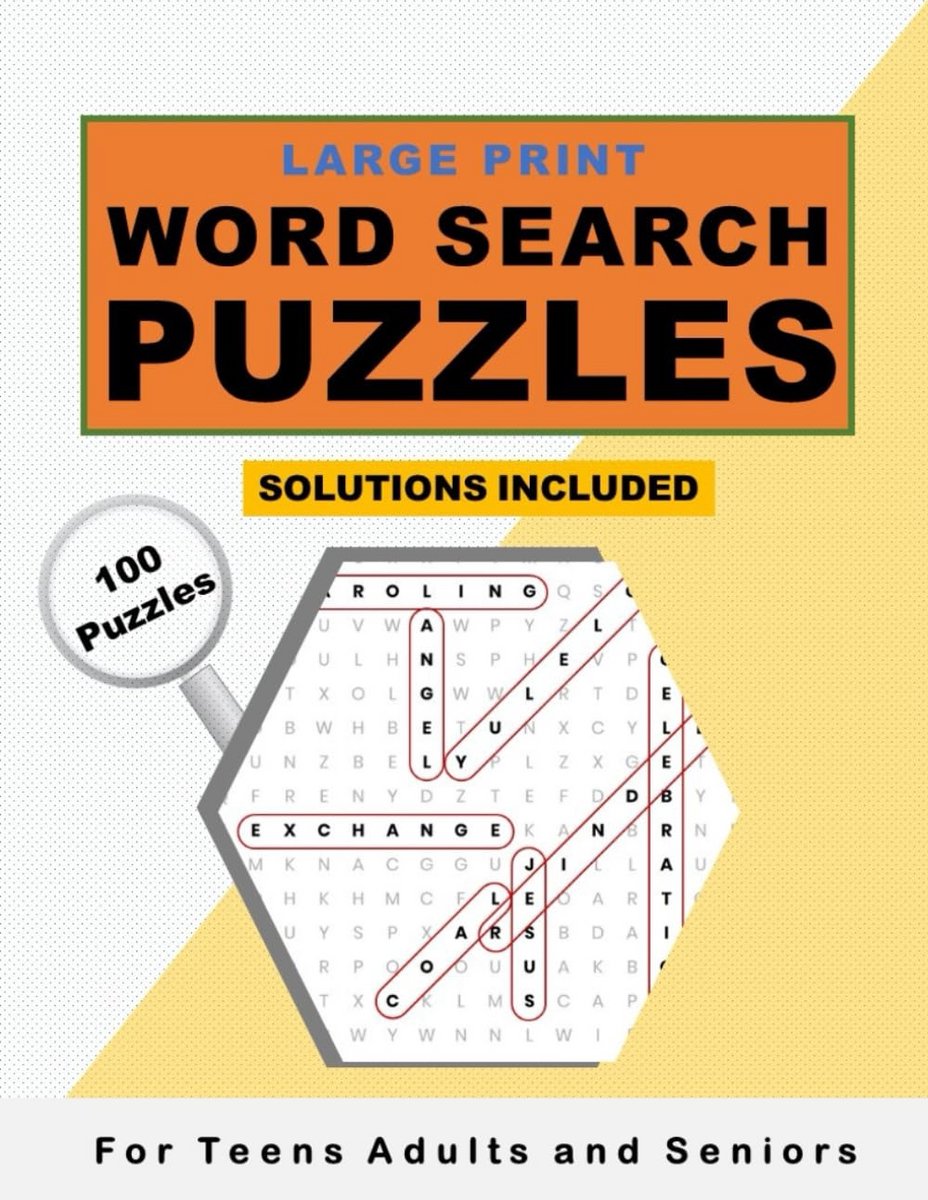 Groot Letter Zoekwoord Puzzelboek: 100 Uitdagende Puzzels met Oplossingen voor Volwassenen en Senioren