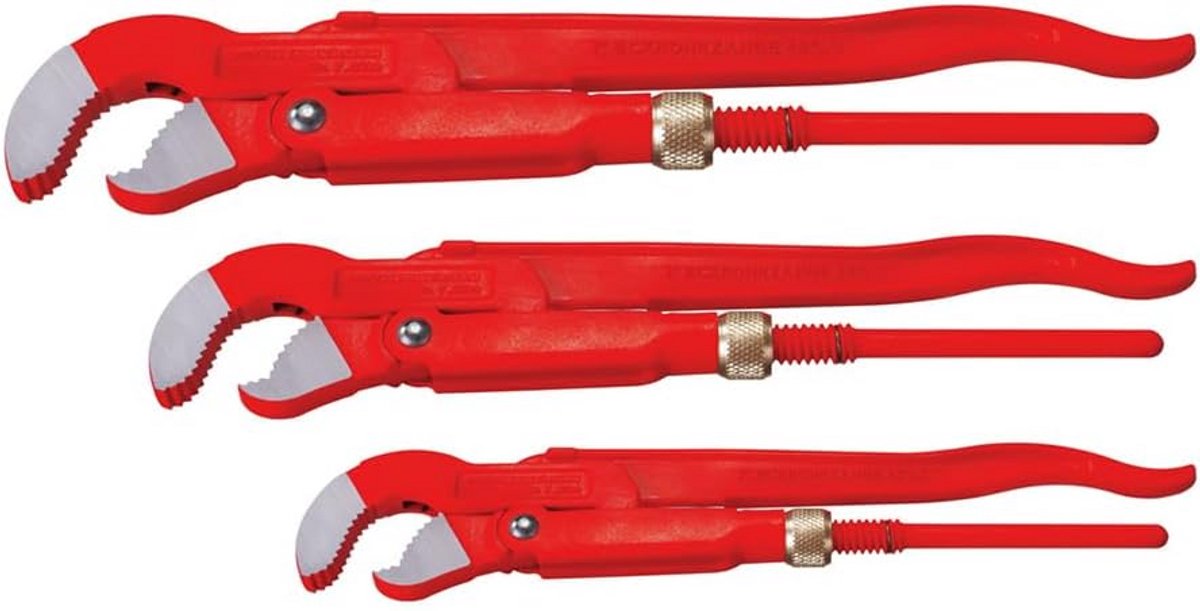 Set van 3 Hoekpijptangen voor Pijpen van 1 tot 2 Inch