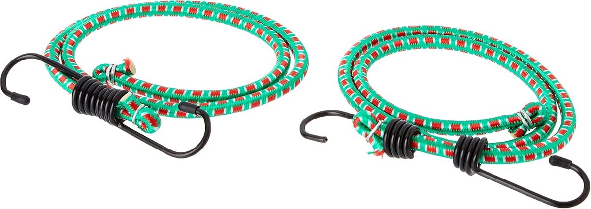 Set van 2 Bagagespanners met Haken, 80 cm Elastisch Spanband
