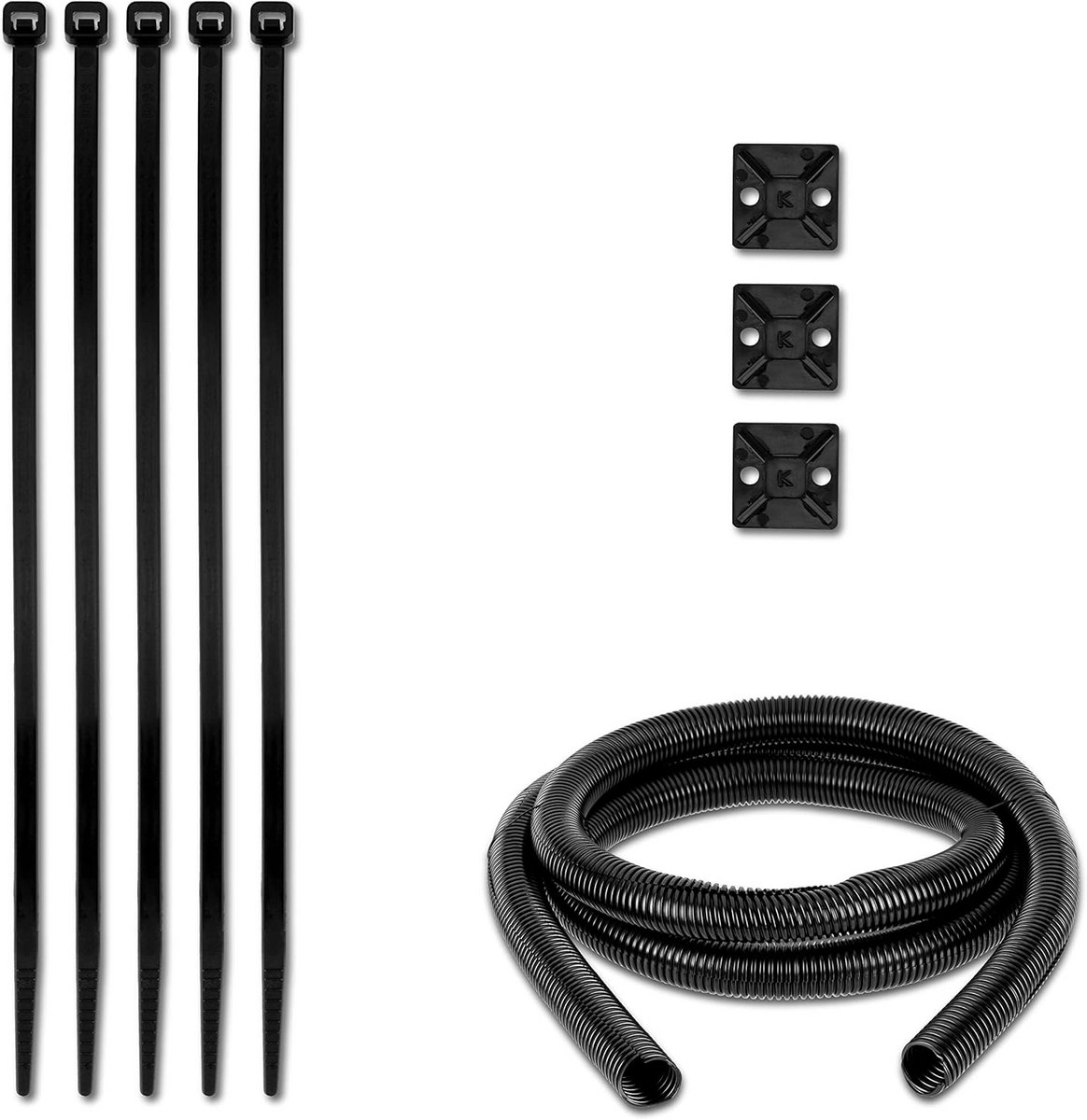 Zwarte Spiraalslang voor Kabelbeheer, Diameter 25 mm, Lengte 2,5 m