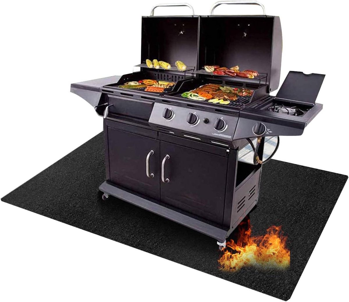 Onderlegger grillmat vloerbescherming - gasgrill BBQ outdoor camping