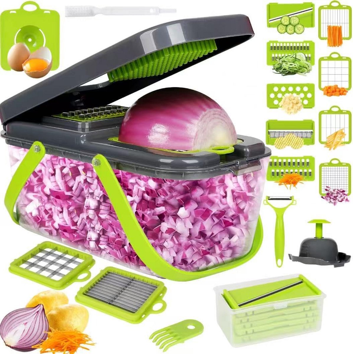 Veelzijdige 20-in-1 Groentesnijder en Mandoline Slicer