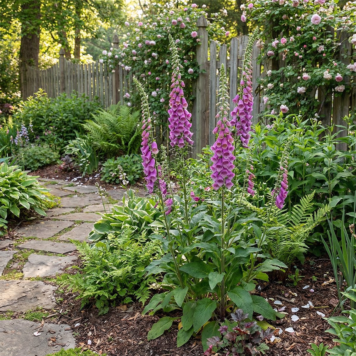 Bloomique - Set van 6 - Digitalis Purpurea ‘Gloxiniiflora’ - Vingerhoedskruid - Rijkbloeiend - Winterhard - Vaste plant - Insectenvriendelijk - 10-20 cm hoog - 9 cm pot