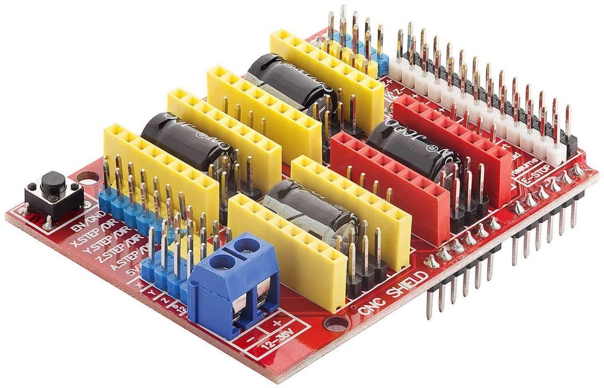 CNC Schild V3 Uitbreidingsbord voor A4988 Stappenmotor Drivers - Compatibel met Arduino voor 3D Printers