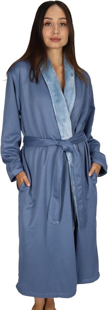 Luxe Microvezel Badjas Unisex met Sjaalkraag - Zacht en Gevoerd voor Sauna en Wellness