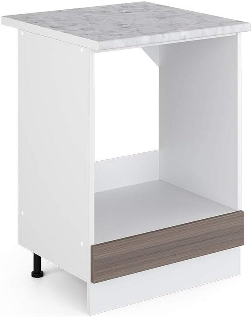 Ovenombouwkast 60 cm met Werkblad - Modulair Keukenkast Systeem in Antraciet of Wit