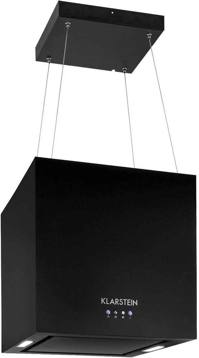 Ronde Afzuigkap Plafondmontage - 45 cm - LED Verlichting - 3 standen - Zwart RVS