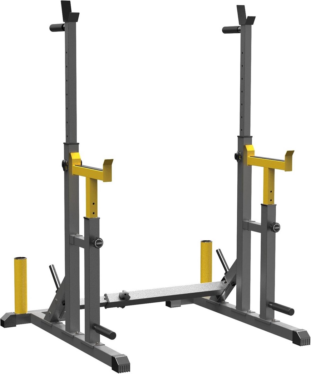Verstelbaar Squat Rack en Halterbank voor Krachttraining