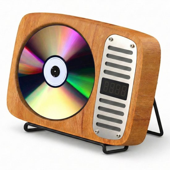 KLIM Discover Draagbare cd-speler met hoofdtelefoon en geïntegreerde batterij, cd-speler voor auto, Mini Walkman CD, compatibel met CD-R, CD-RW en MP3