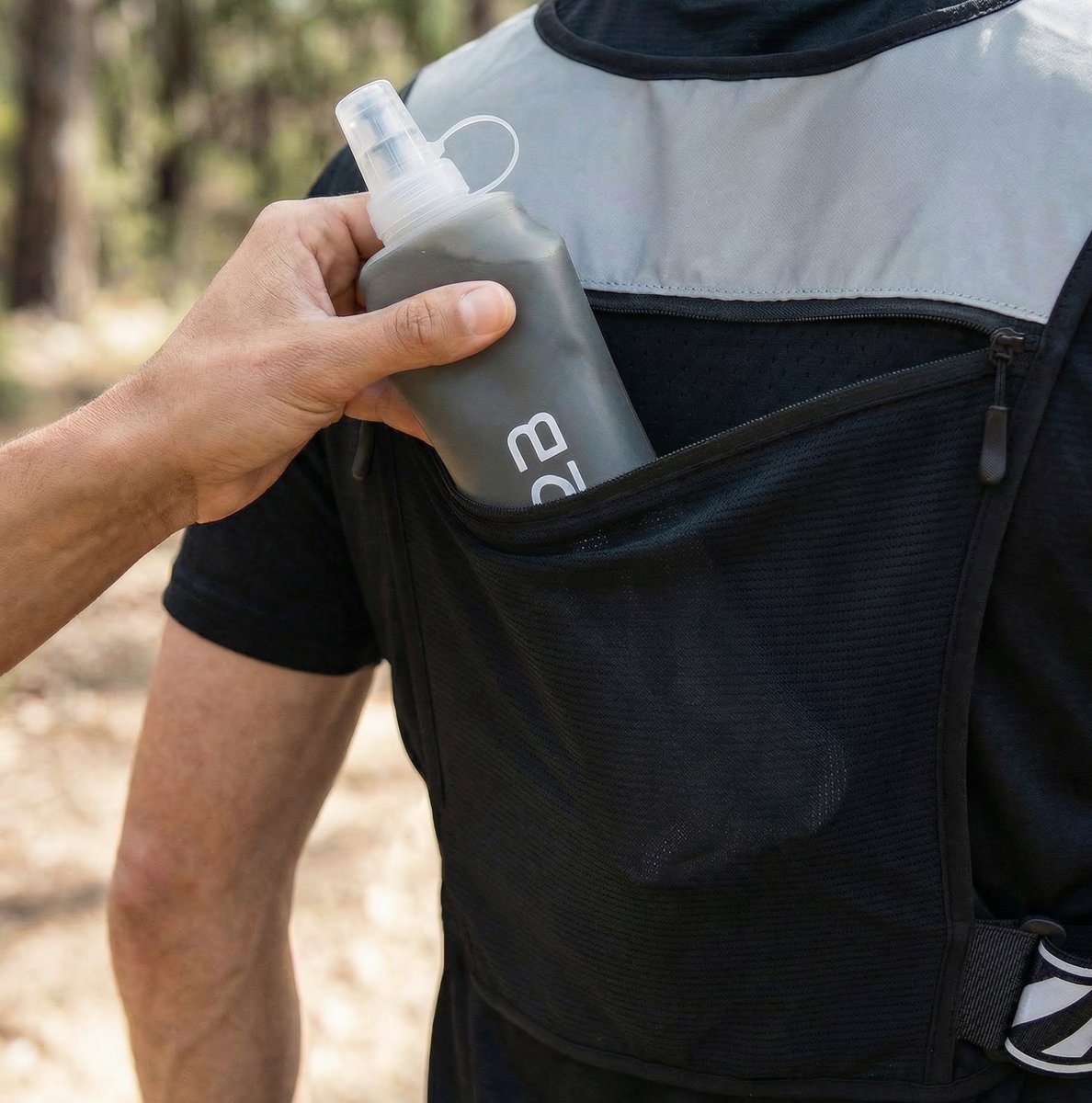R2B Soft Flask 500 ML - Drinkfles Hardlopen - Opvouwbare Waterfles - Flexibele Drinkfles - Bidon/Drinkzak - Antraciet — cadeau in Sport & Outdoor - foto 6