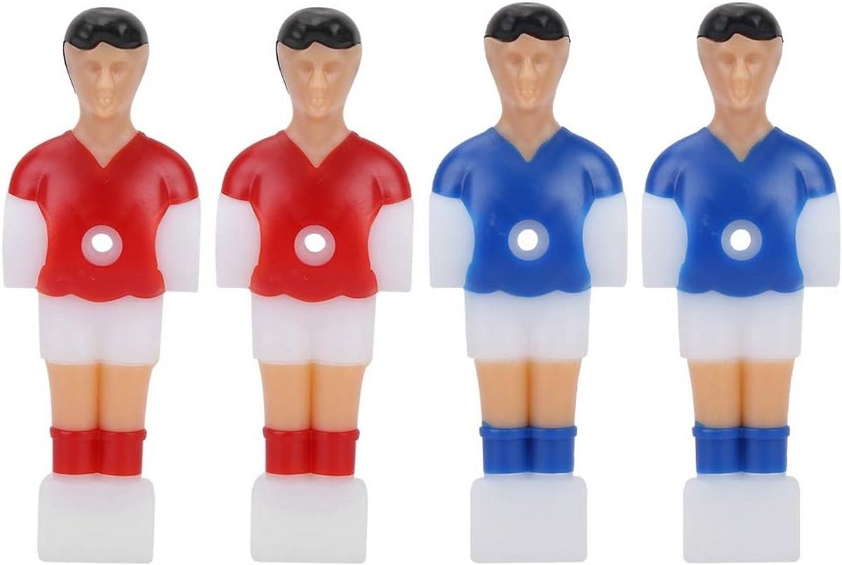 Tafelvoetbal Onderdelen Set: Figuren Rood en Blauw voor Stootstangen (13 mm)