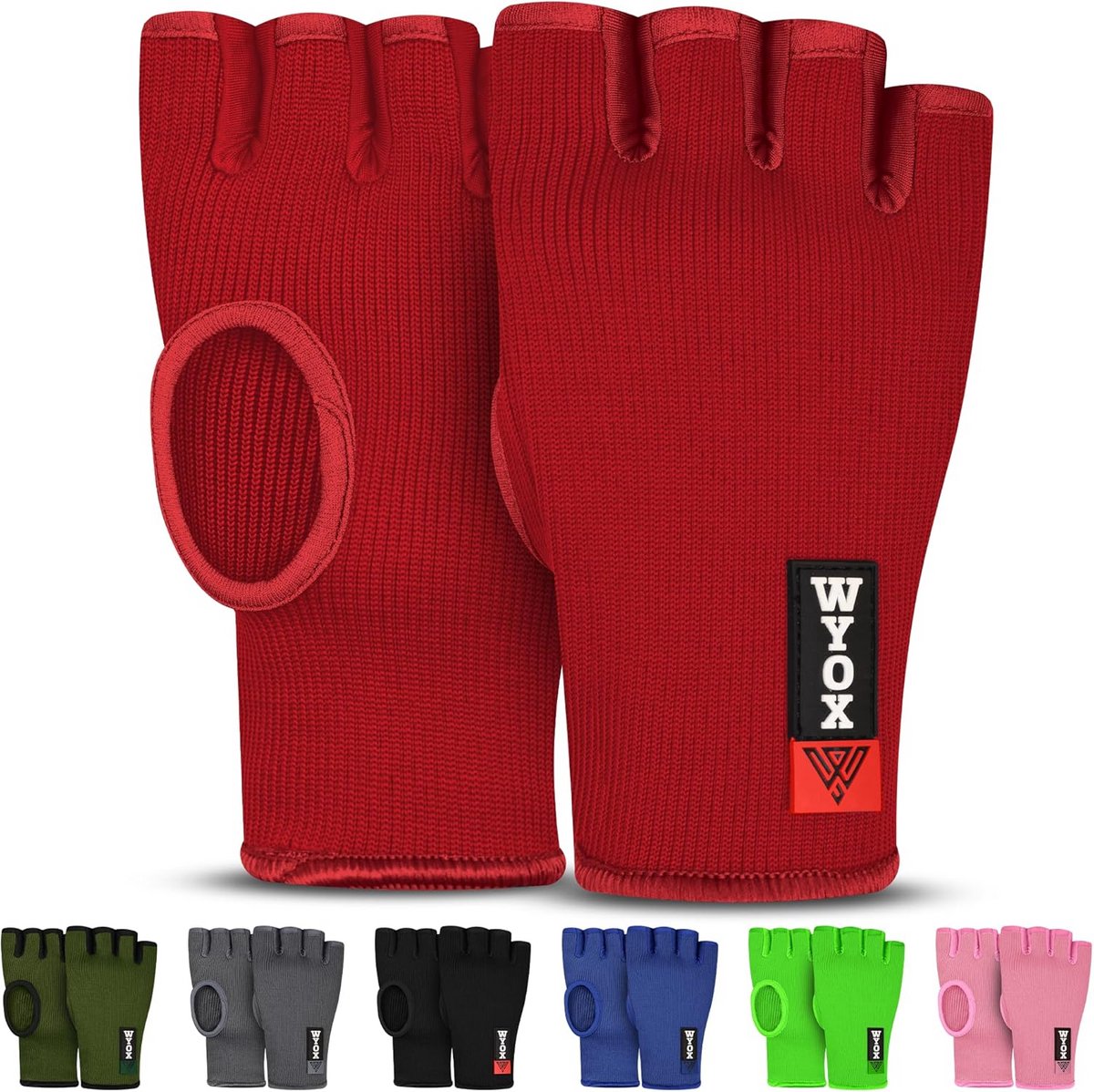 Bokshandschoenen Binnenhandschoenen Compressie Wraps voor Boksen MMA en Kickboksen - Rood