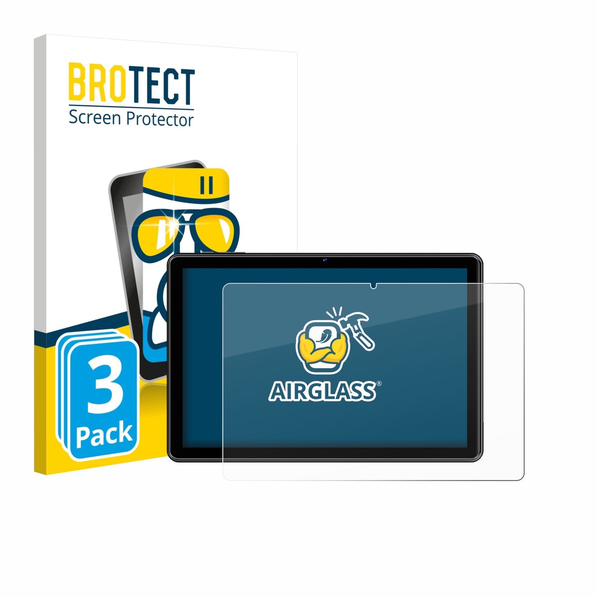 Screenprotector 3 Stuks voor Hasskya K30/K50/K70 10.1" Beschermglas transparant