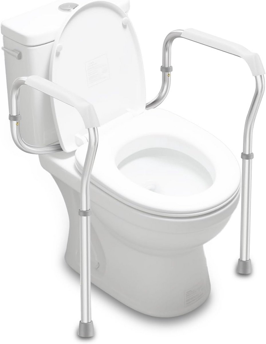 In Hoogte Verstelbare Toilet Opstahulp met Antislip Voetjes voor Veiligheid