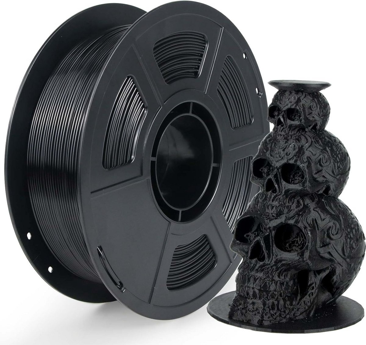 PETG Filament Zwart 1,75 mm (1 kg) - Hoge Snelheid 3D Printer Filament (+/- 0,02 mm Nauwkeurig)