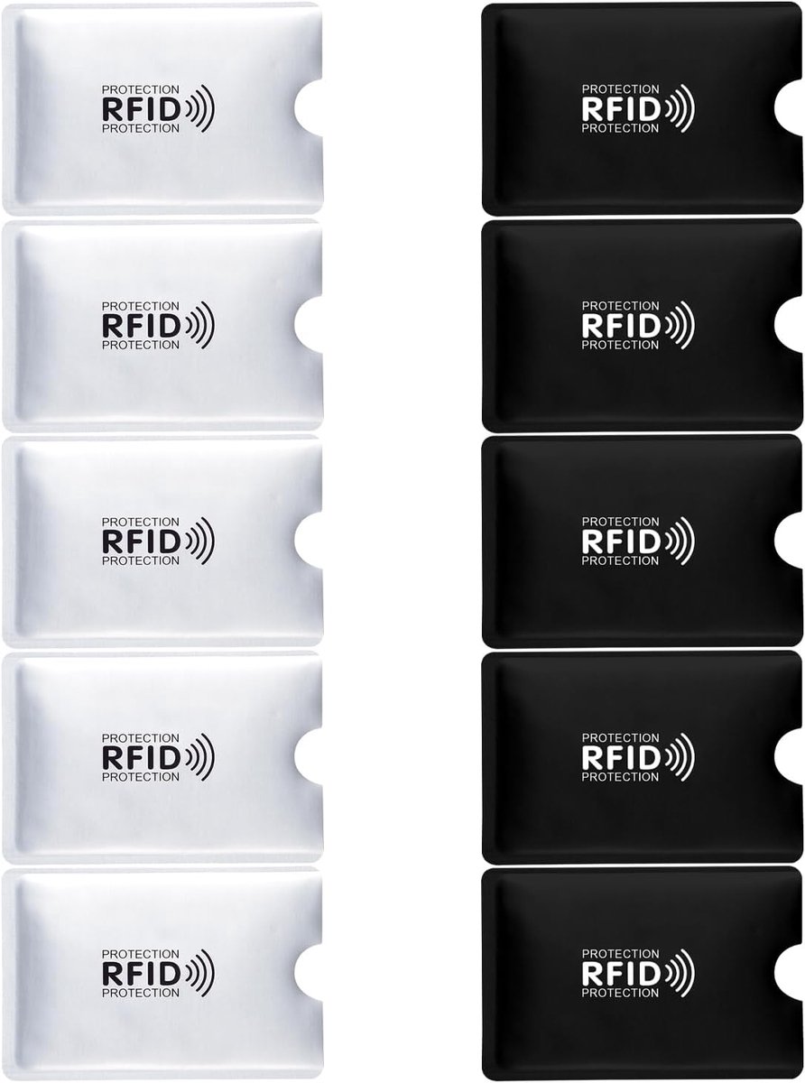 Creditcard Blokkers - RFID Bescherming - Diefstal Voorkomen - Set van 10 - 20 x 15 x 1 cm
