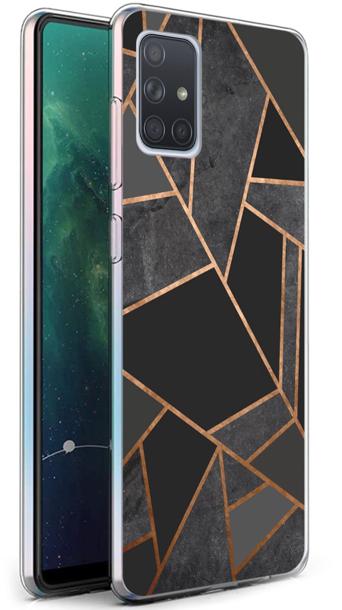 imoshion Hoesje - Geschikt voor Samsung Galaxy A71 - Design hoesje - Black Graphic