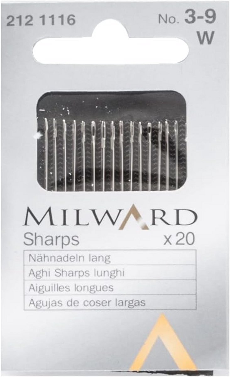 Handnaalden Set - Naaien Scherpen - Algemeen Naaiwerk - Versterkt Afgerond Oog - Nrs. 3-9